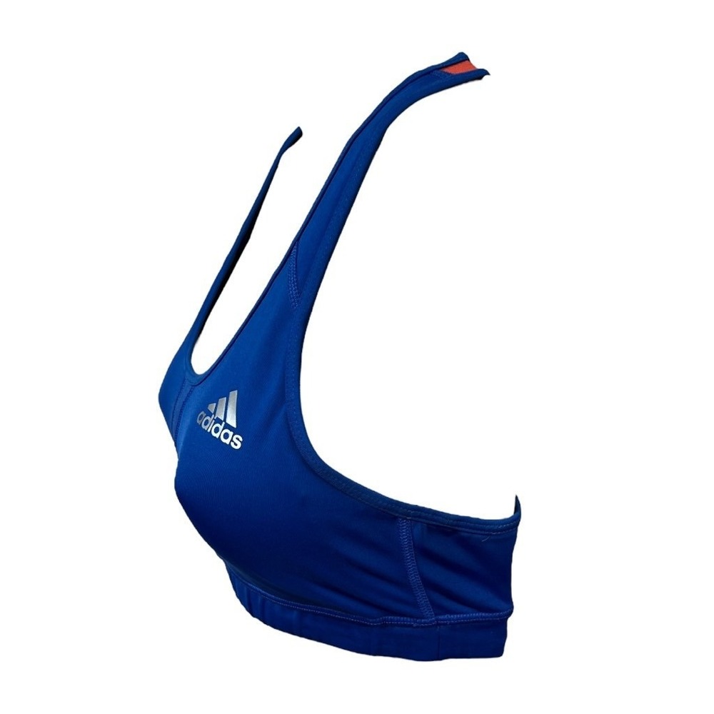 Adidas Sports Bra Size S Blue Climi Cool Racerback Medium Compression‎ Athletic - Picture 4 of 7